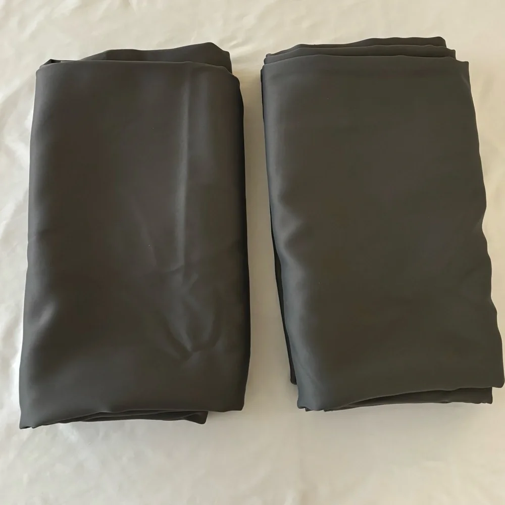 IKEA One Pair Of Gray Polyester Curtains